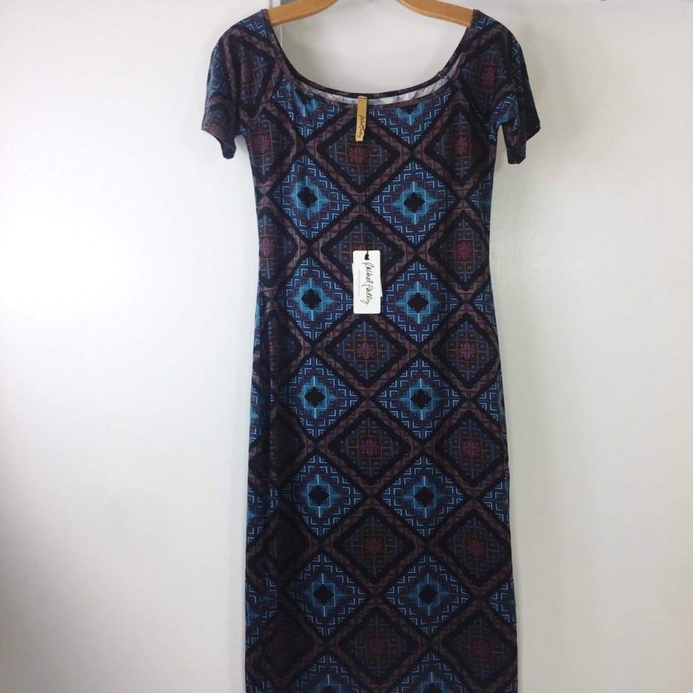 NWT! Rachel Pally Mallard Deco Squares Long Dress